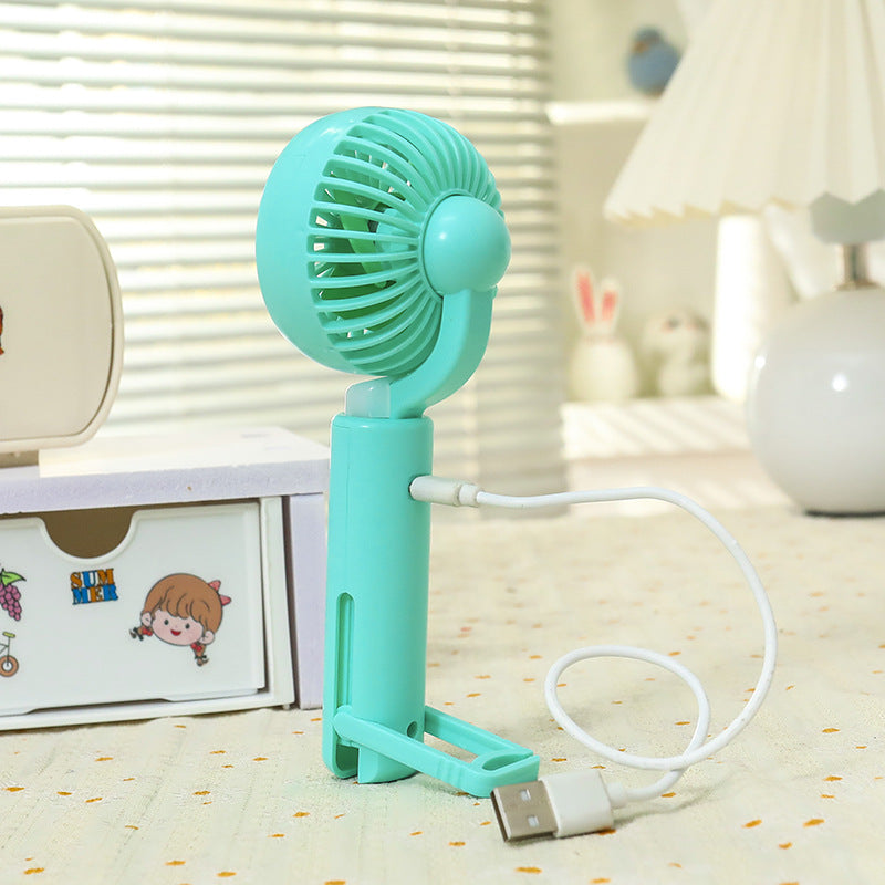 Portable handheld fan with LED light function Bowlift