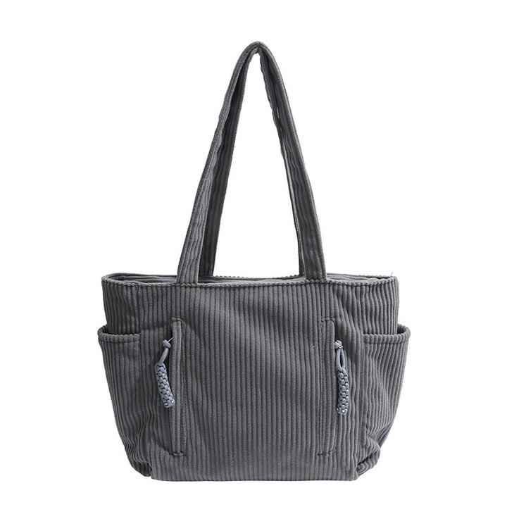 Corduroy Multi-Pocket Tote Bag Bowlift
