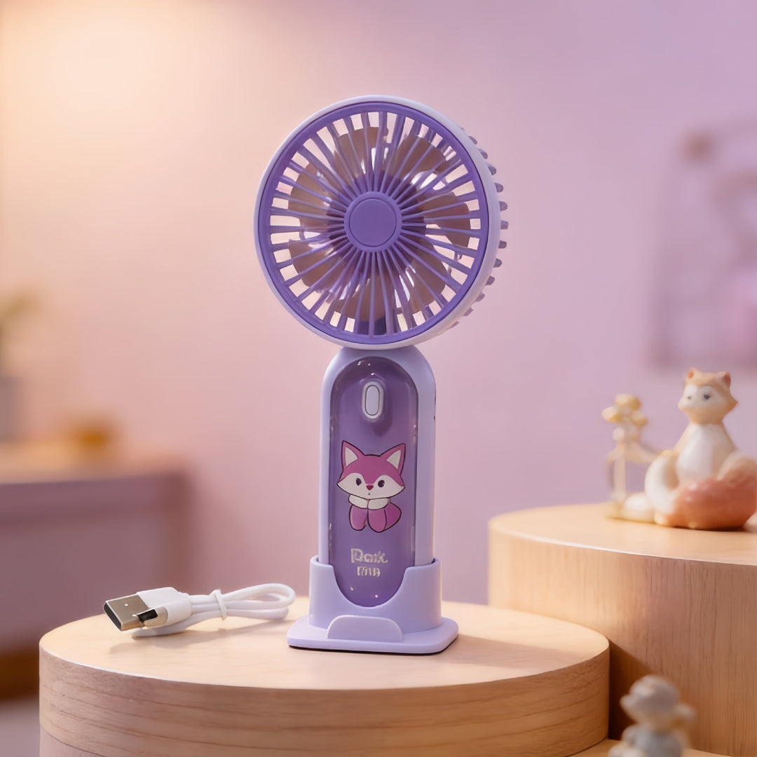 Portable USB Hand Fan with Playful Bear Design Bowlift