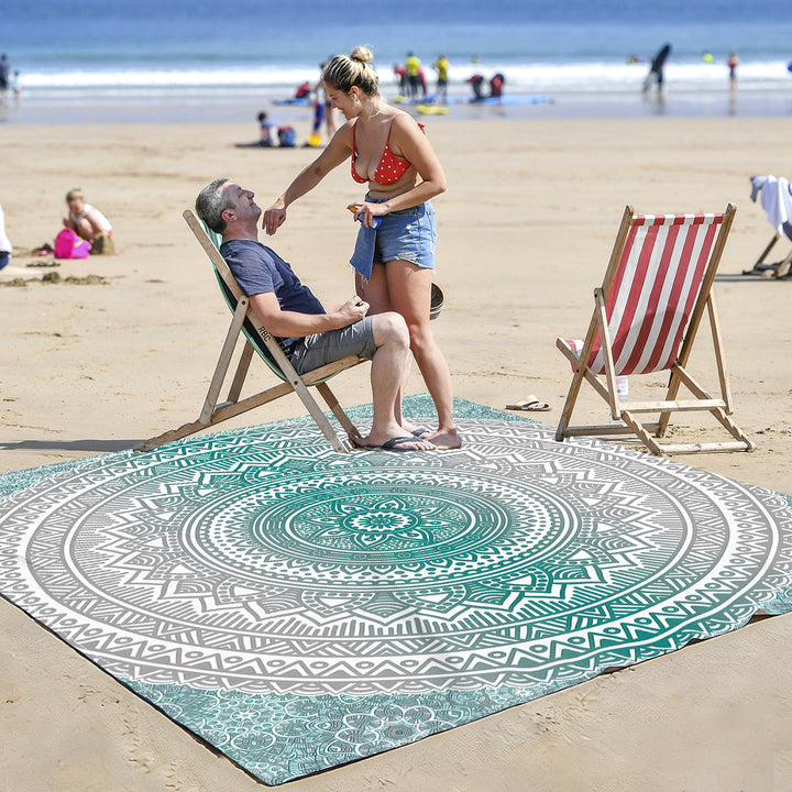 Mandala Design Beach Mat Bowlift