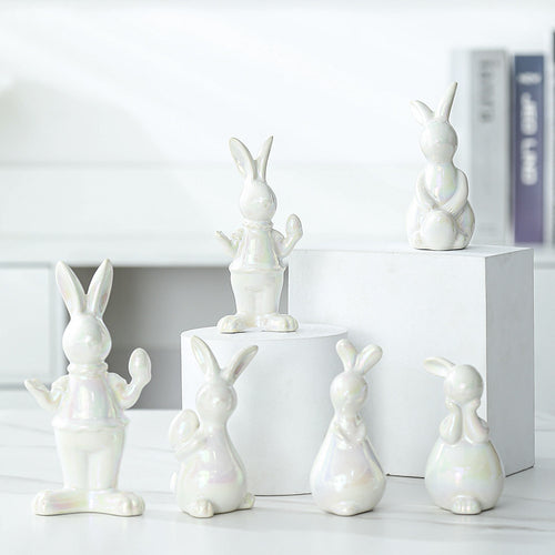 Decorative Ceramic Bunny Bowlift