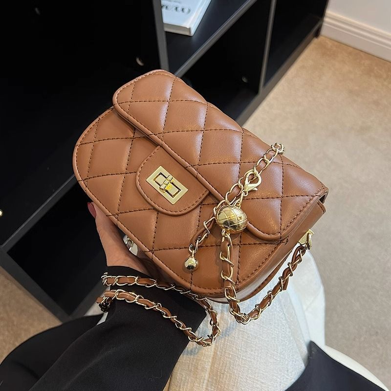 Quilted Chain-Strap Shoulder Bag Bowlift