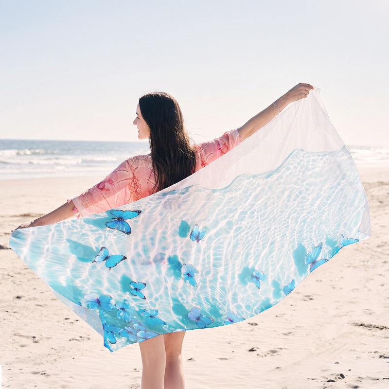 light beach towel with creative jellyfish design Bowlift