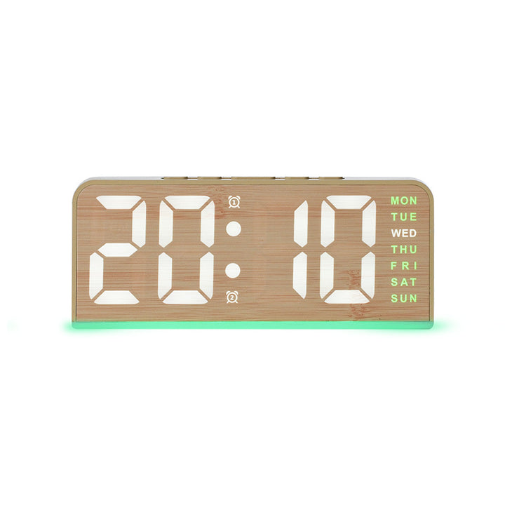 Digital Light Alarm Clock with Temperature Display Bowlift