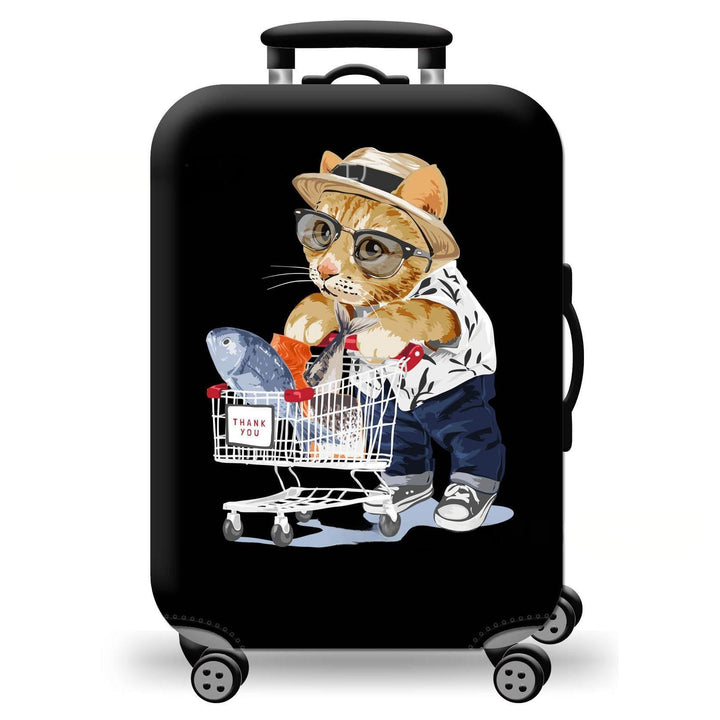 Unisex hard-shell suitcase with playful cat design Bowlift