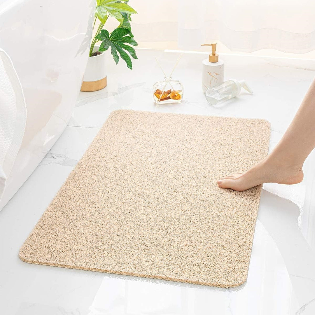 Ultra-absorbent quick-dry textured shower mat with non-slip backing Bowlift