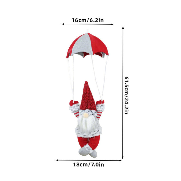 Decorative Santa Claus figure with parachute Bowlift