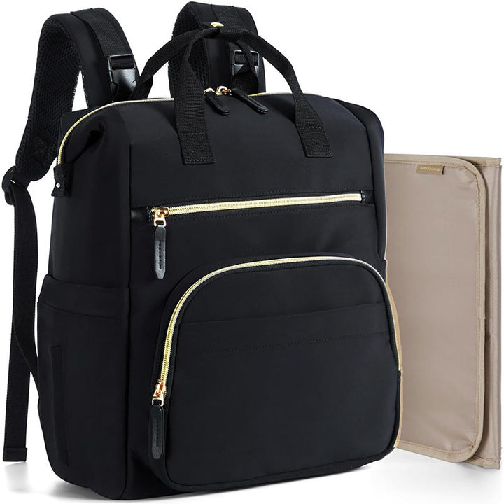 Practical laptop backpack with innovative storage space and multifunctional compartments Bowlift