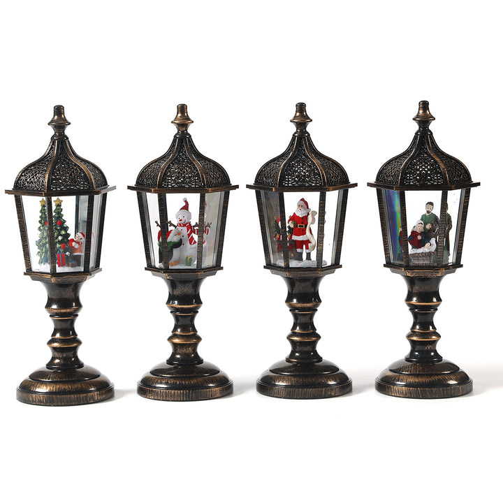 Decorative Lantern with Santa Scene Bowlift