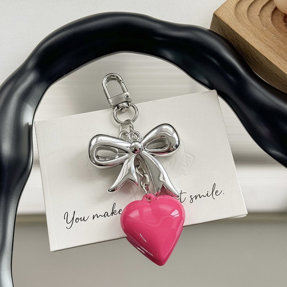 Heart-Shaped Charm Keychain Bowlift