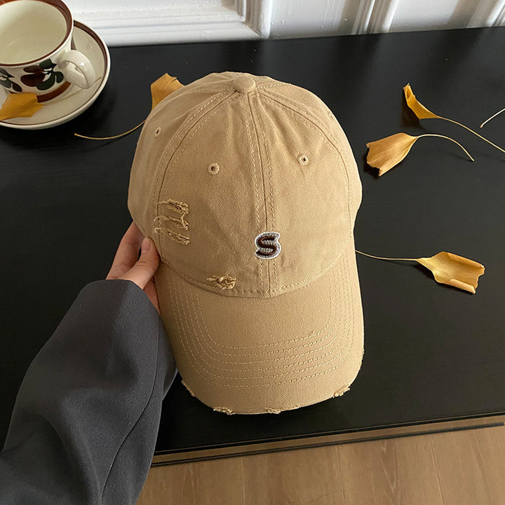 Unisex Distressed Embroidered Baseball Cap Bowlift