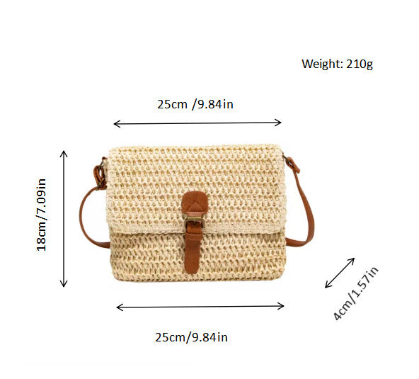 Handbag made of braided natural material with adjustable shoulder strap Bowlift