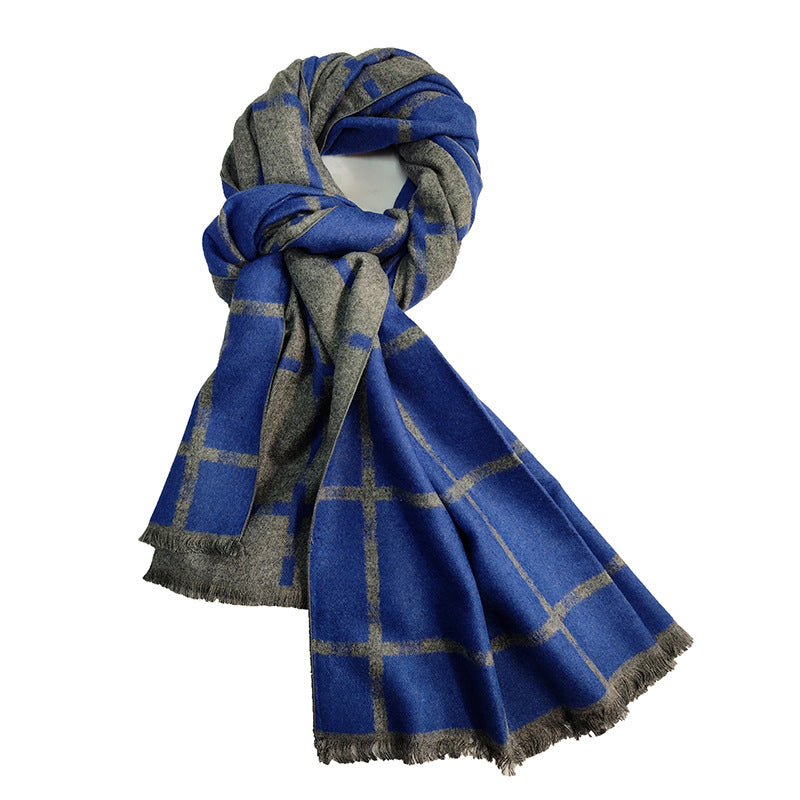 Women's Elegant and Warm Scarf with Modern Check Pattern Bowlift