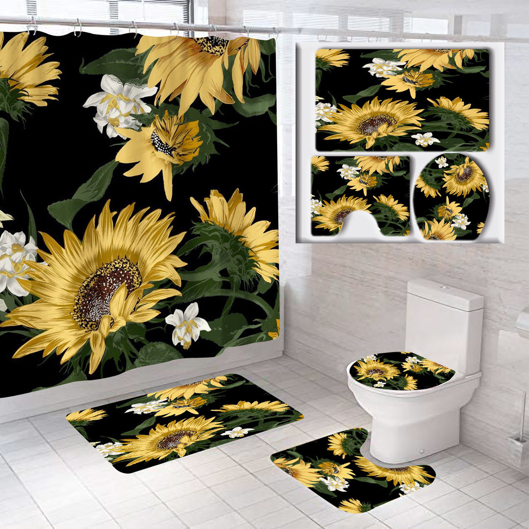 Floral Theme Bathroom Décor Set Bowlift