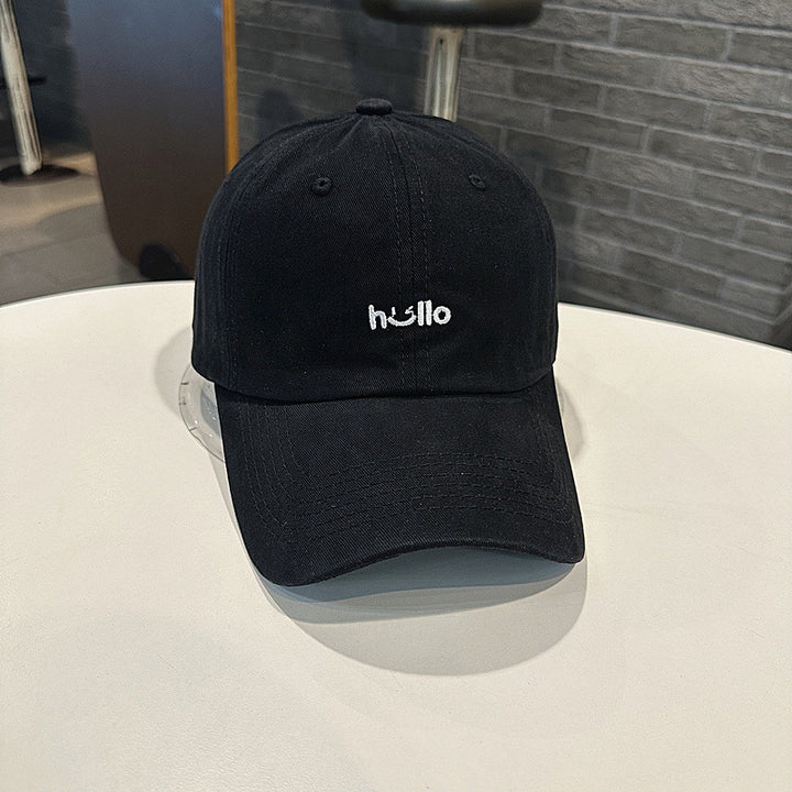 Unisex Casual Cotton Baseball Cap with Embroidered Message Bowlift