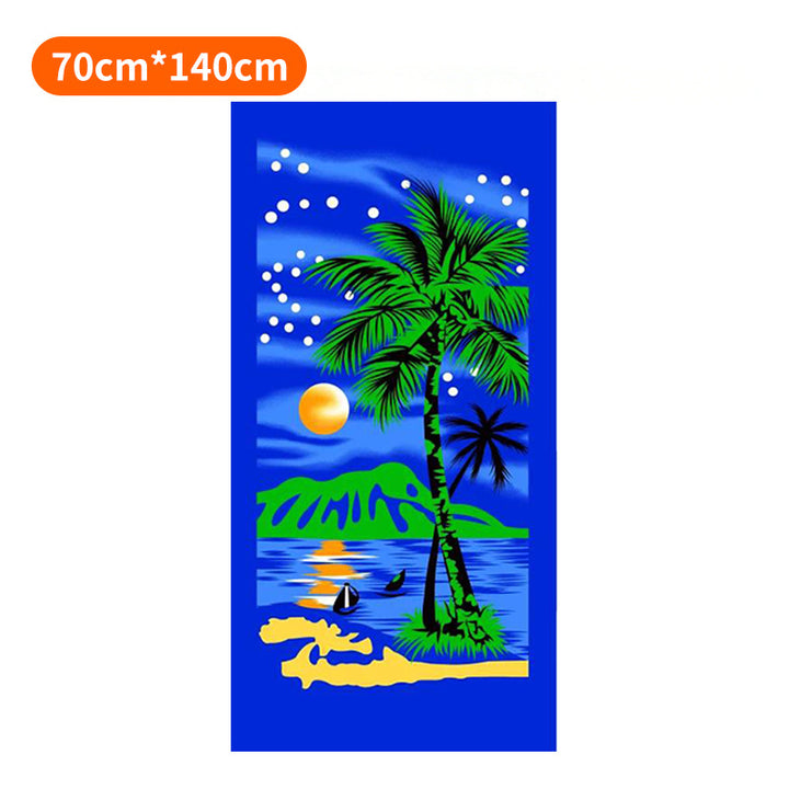 Beach towel with tropical flamingo pattern Bowlift