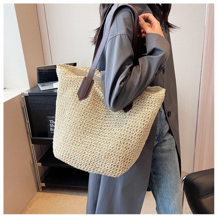 Beach bag with sturdy leather handles Bowlift