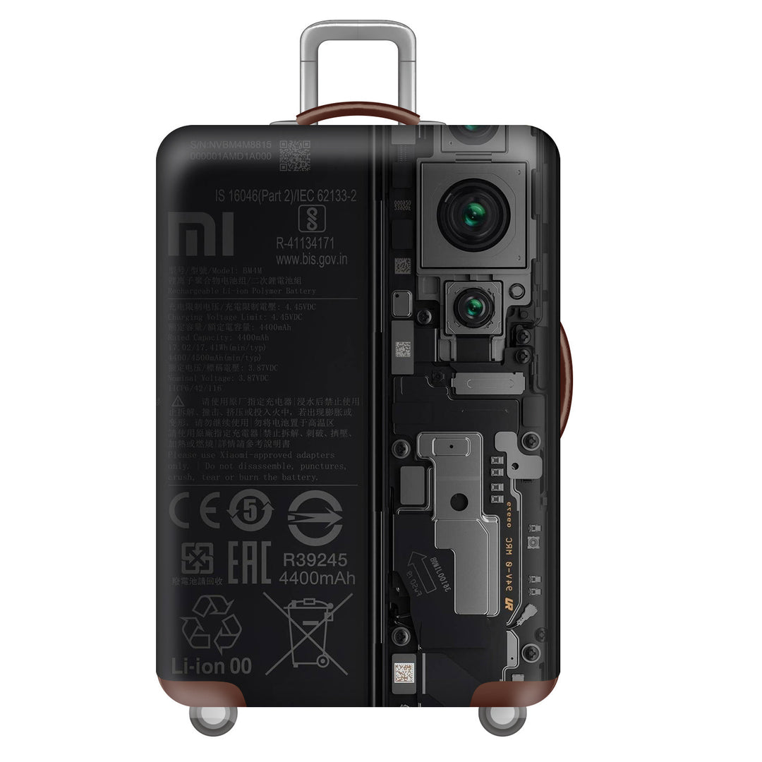 Men's hard-shell suitcase with unique skull design Bowlift