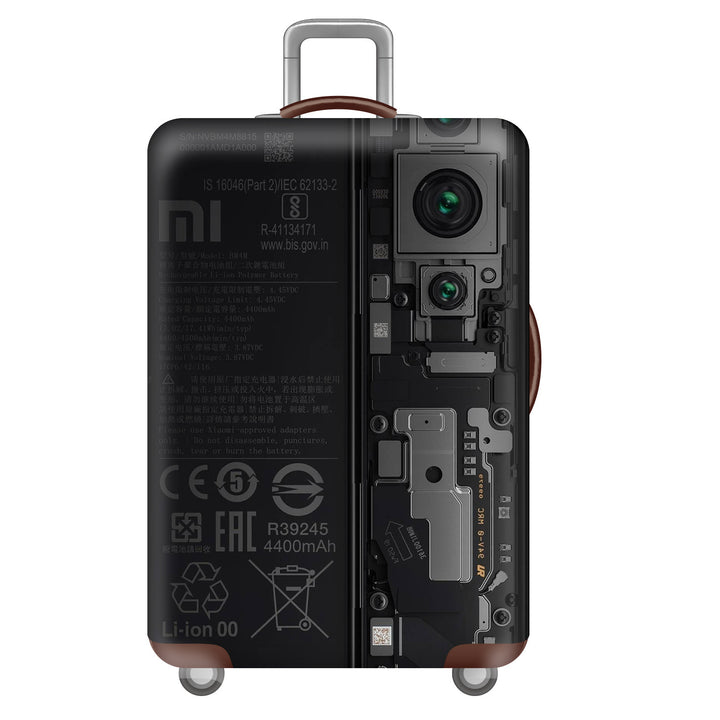 Men's hard-shell suitcase with unique skull design Bowlift