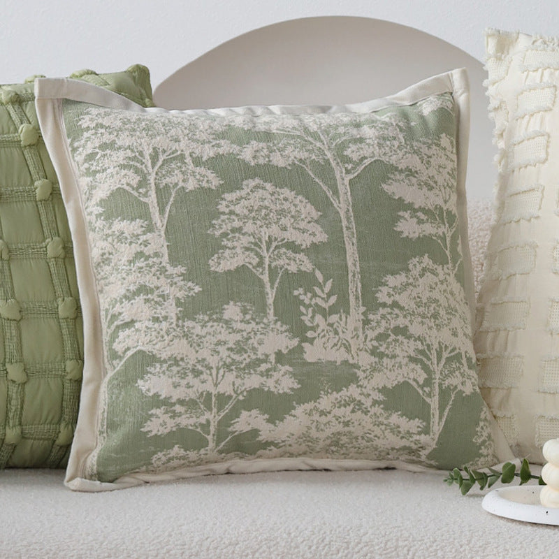 Square decorative cushion cover with textured chenille surface and concealed zipper Bowlift