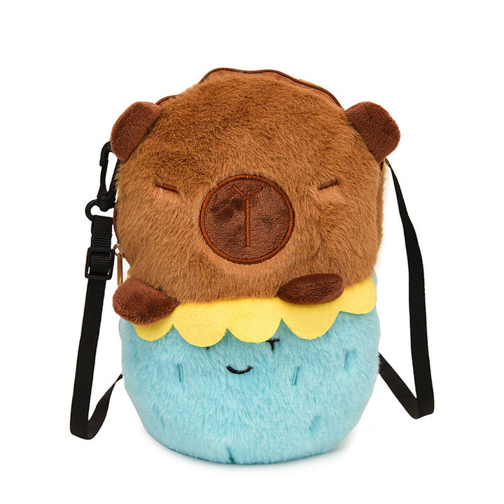 Plush Shoulder Bag with Cute Dessert Design Bowlift