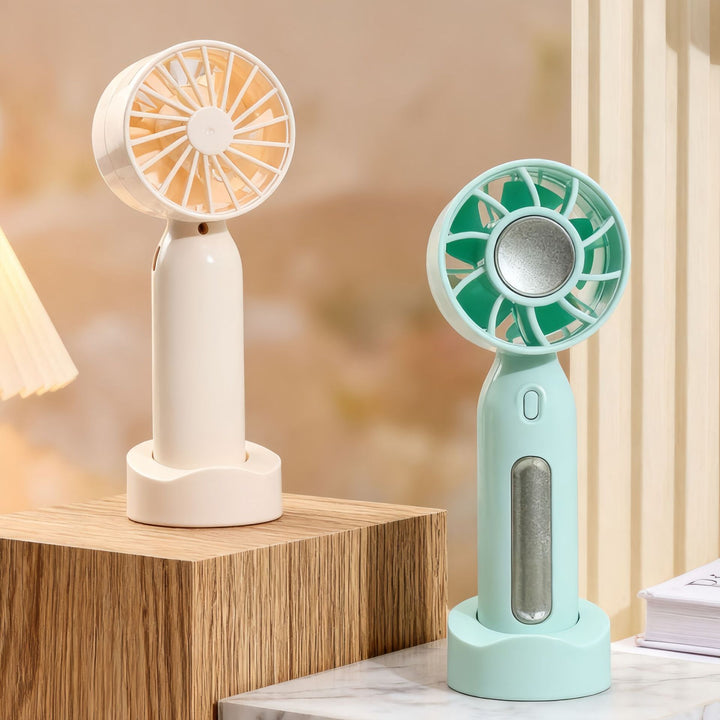 Ladies Portable Hand Fan with USB Charging Port Bowlift