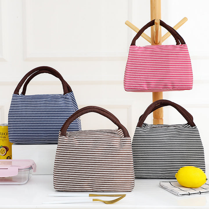Insulated Striped Lunch Bag Bowlift