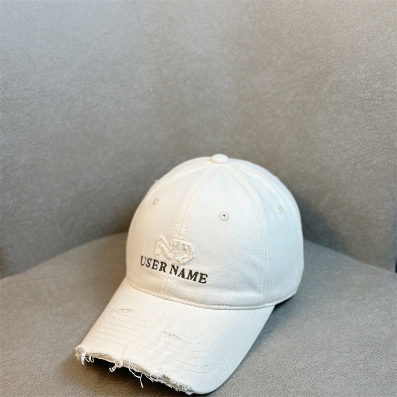 Women's Distressed Casual Adjustable Baseball Cap Bowlift