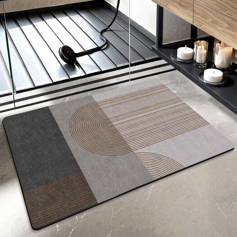 Geometric Patterned Bath Mat Bowlift