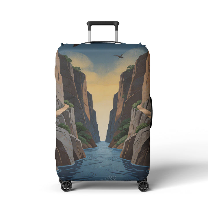 Women's suitcase cover with atmospheric landscape design Bowlift