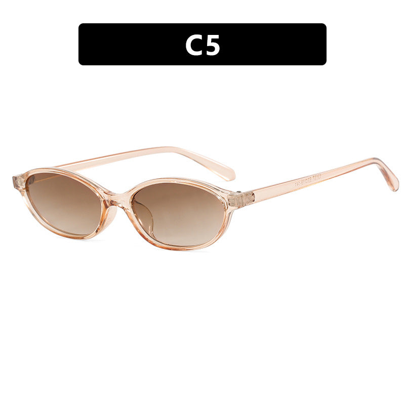 Women's fashionable sunglasses with elegant oval frame and UV protection Bowlift