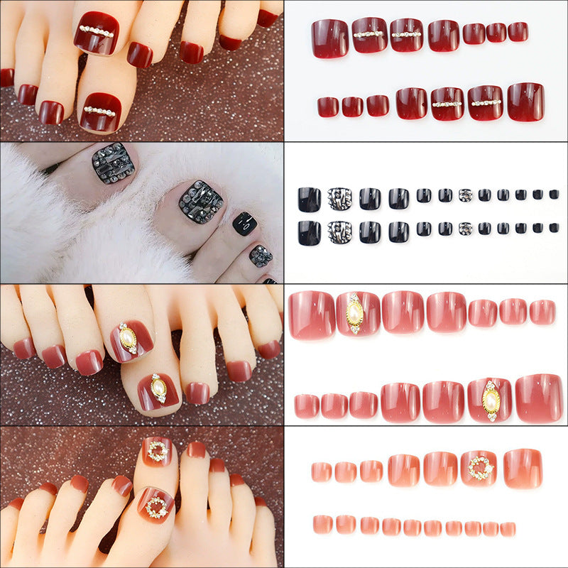 Decorative Press-On Toenail Art Set Bowlift