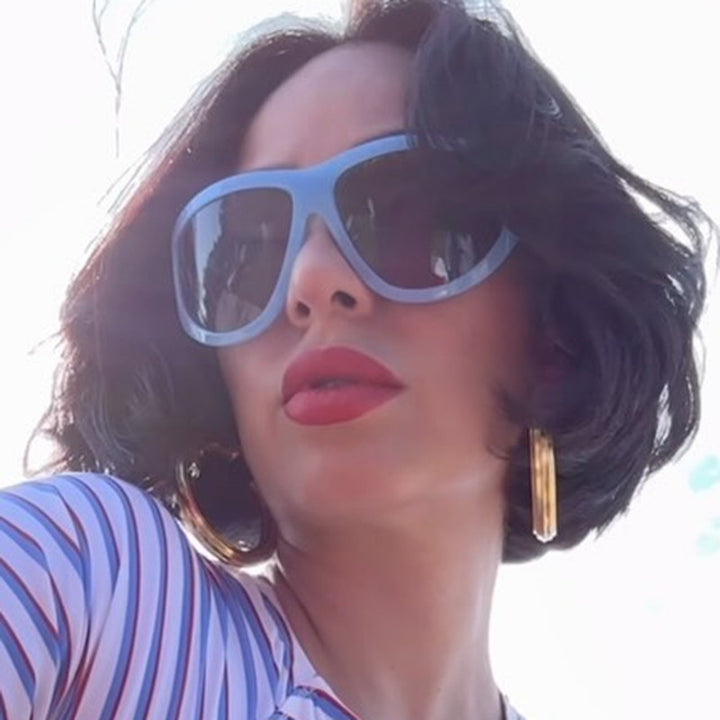 Women's futuristic sunglasses with sporty design and flexible lenses Bowlift