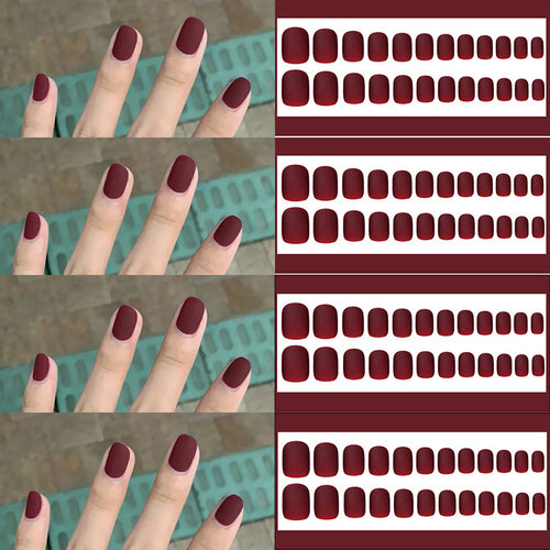 Matte Finish Press-On Nail Set Bowlift 178815*10mm0162
