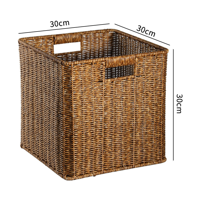 Handcrafted Rectangular Wicker Storage Bin Bowlift