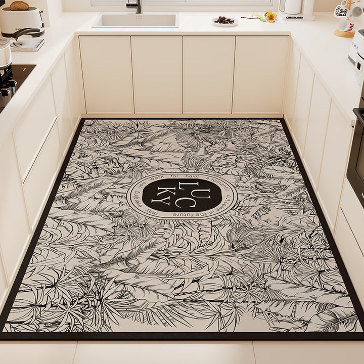 Playful Animal-Themed Non-Slip Kitchen Mat