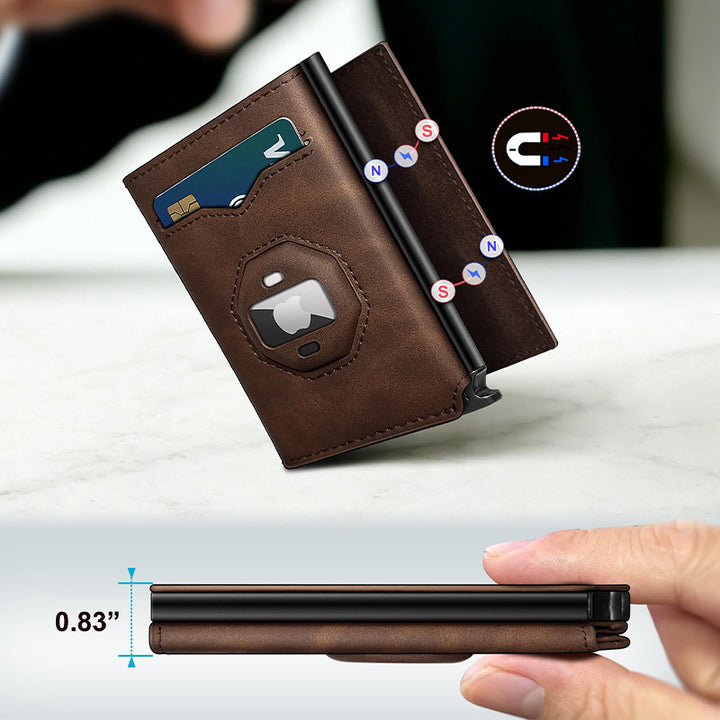 Multifunctional Leather RFID Wallet Bowlift