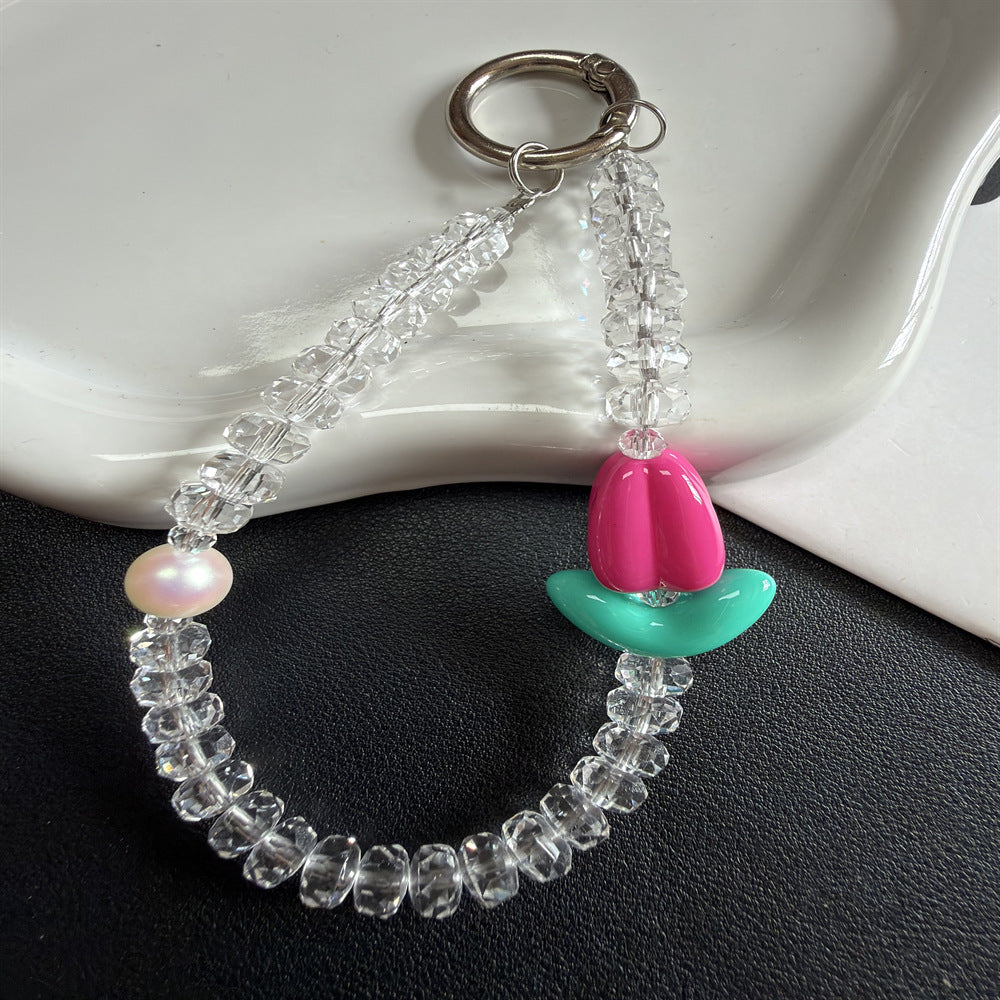 Beaded Charm Keychain Holder Bowlift 1790135619