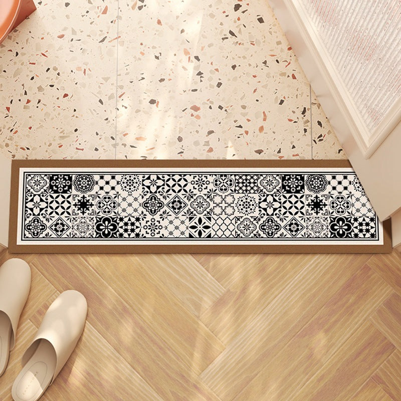 Checkerboard Pattern Runner Mat