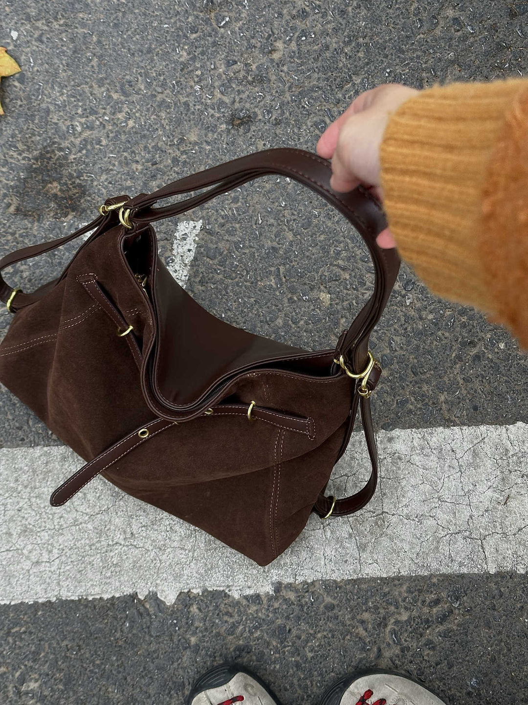 Luxurious Suede Handheld Tote Bowlift