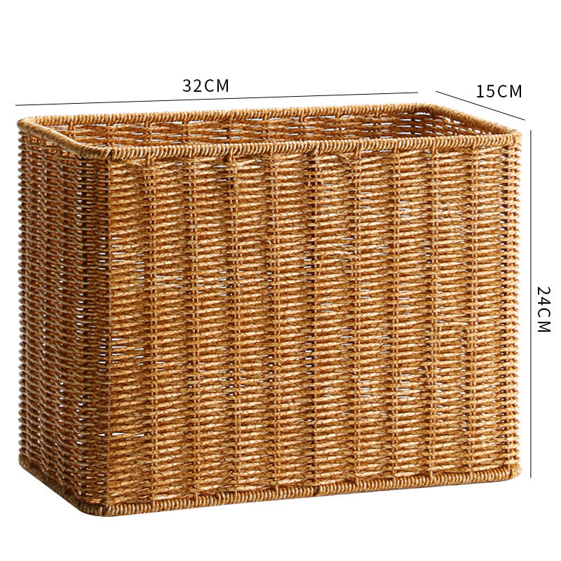 Stylish Rectangular Woven Storage Bin Bowlift