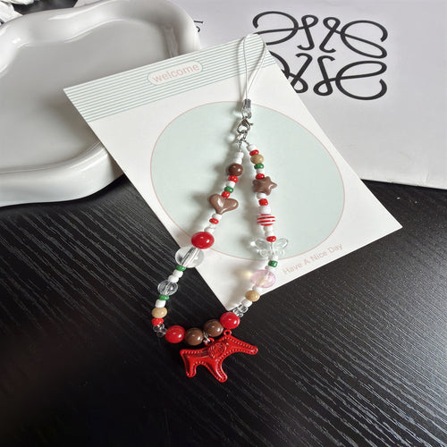 Decorative Beaded Charm Keychain Bowlift 1790135158