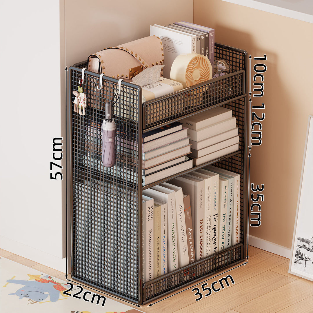 Wire Mesh Bookshelf Organizer Bowlift