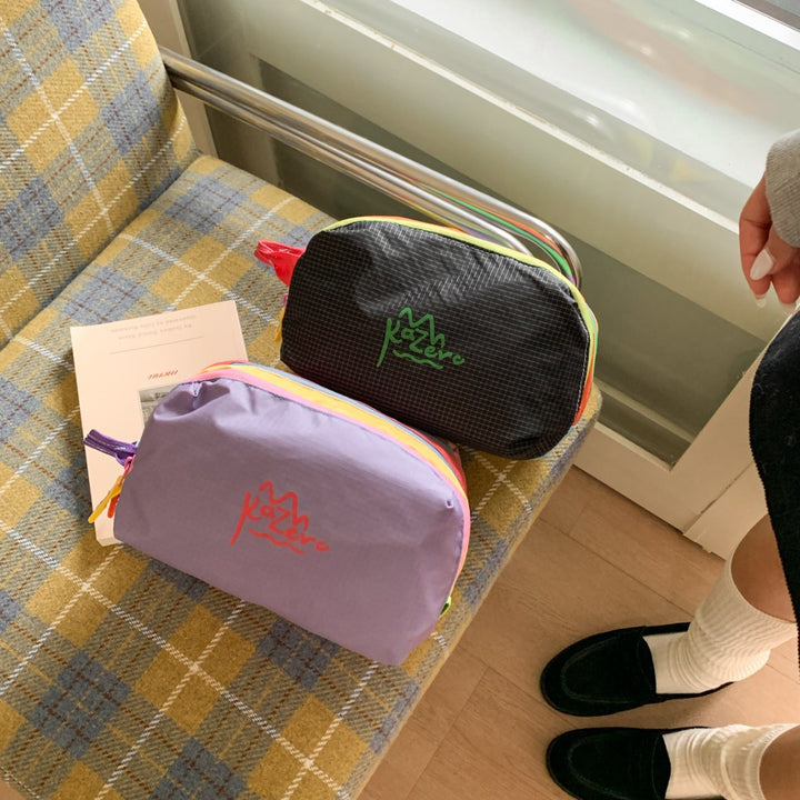 Multi-Zipper Cosmetic Bag Bowlift