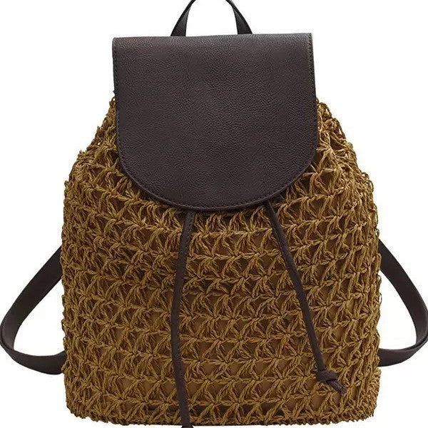 Handcrafted Backpack Made of Woven Natural Material Bowlift