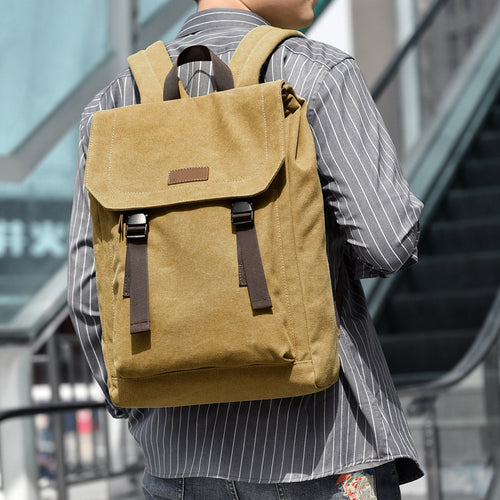 Vintage Canvas Laptop Backpack Bowlift