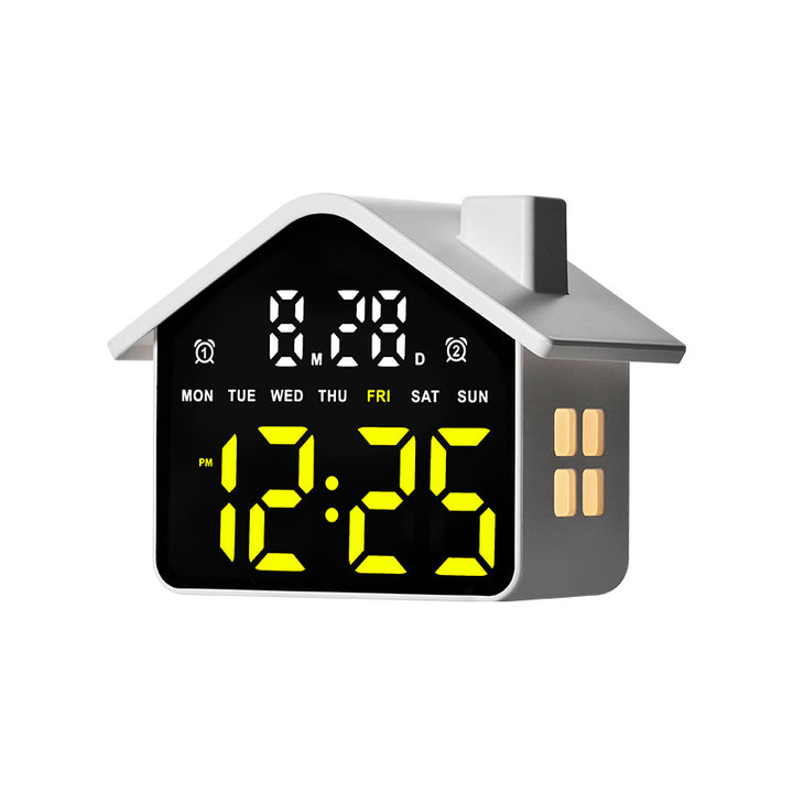 Digital Alarm Clock in House Design Bowlift