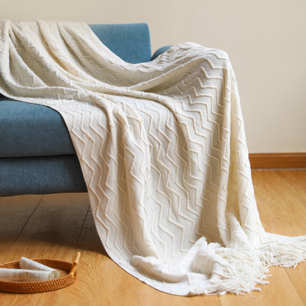 Cozy Textured Throw Blanket Bowlift