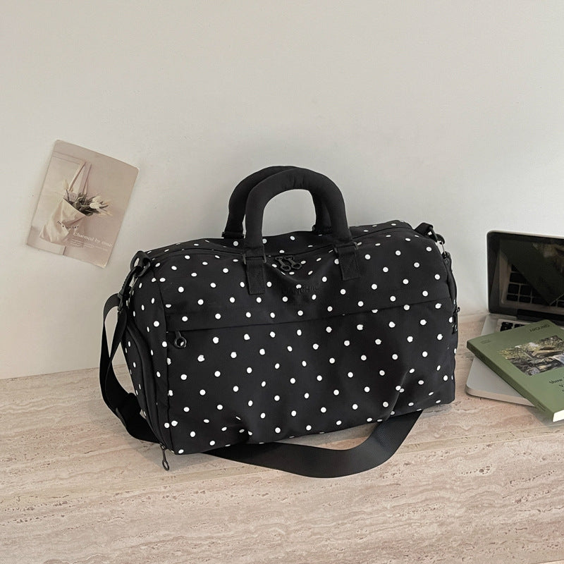 Stylish Dot Print Travel Duffel