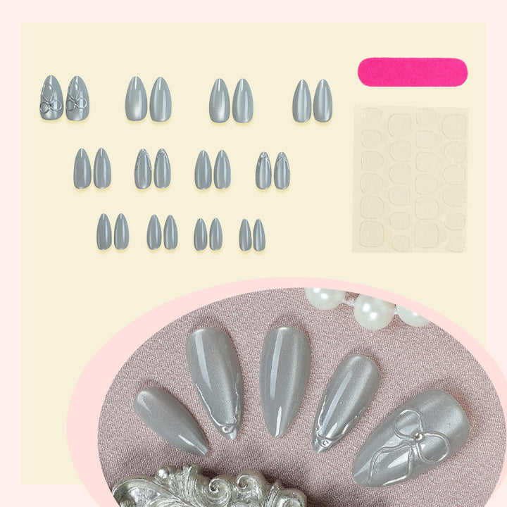 Elegant Stiletto Press-On Nail Art Bowlift